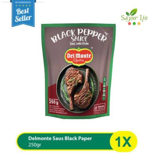 

Del Monte Black Pepper Sauce 250 Gram / Pack Bumbu Masak Saus Lada Hitam Premium Instant