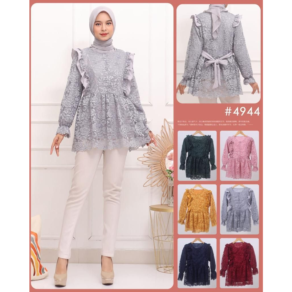 ATASAN BROKAT REMAJA TISSA RUFFLE❤️#944