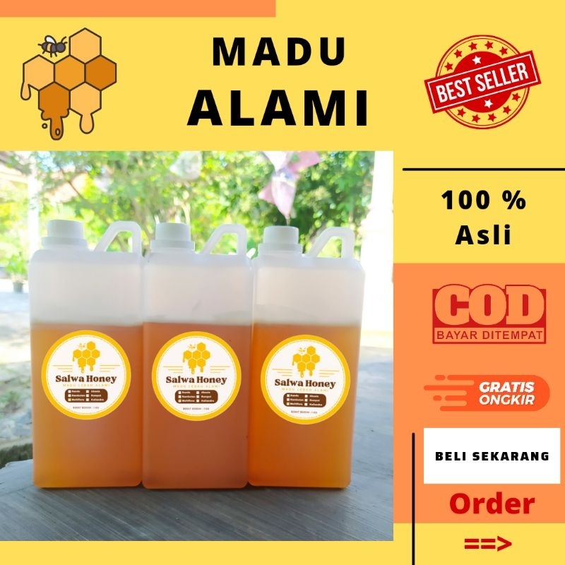 

Madu 1 Kg Alami Murni Asli Madu Multiflora Randu kaliandra Akasia