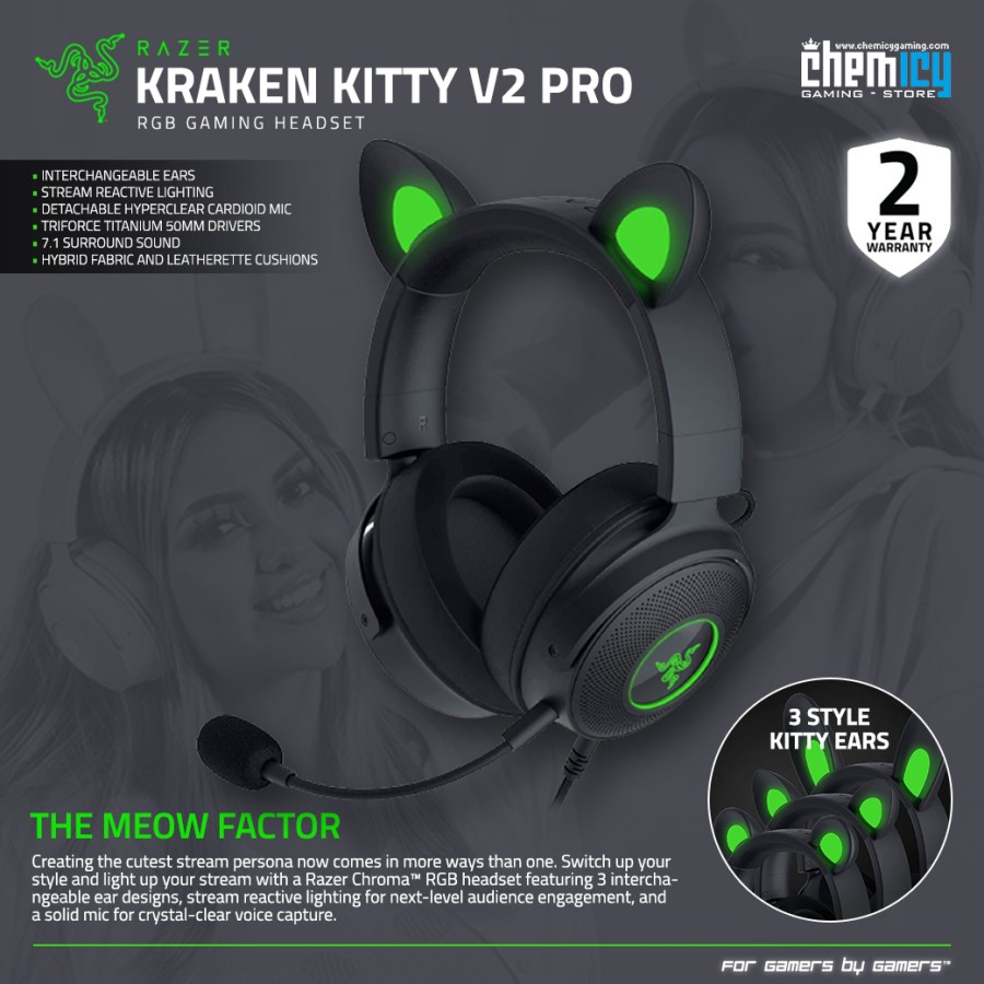 Razer Kraken Kitty V2 Pro Black Gaming Headset