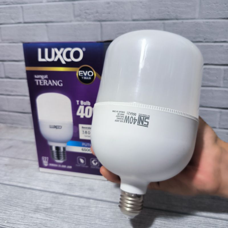PAKET ISI 4PCS LAMPU LED T BULB LUXCO EVO 40W PUTIH 3 GRATIS 1