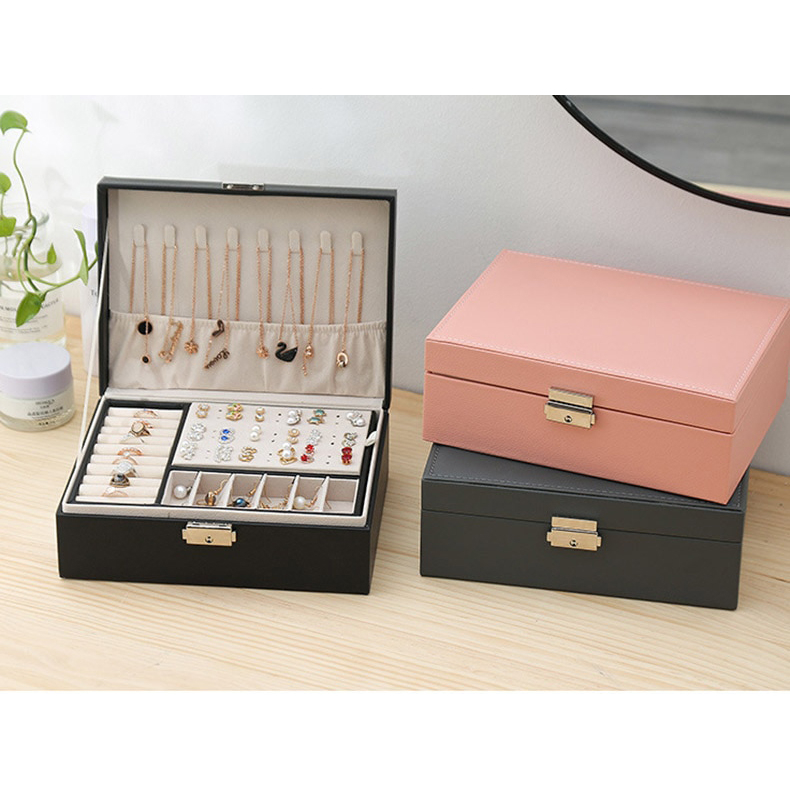 Kotak Penyimpanan Perhiasan Storage Case Display 2 Layer Jewelry Box