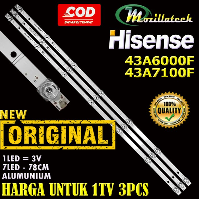 BACKLIGHT TV LED HISENSE 43 43A6000F 43A7100F 43A6000 43A7100