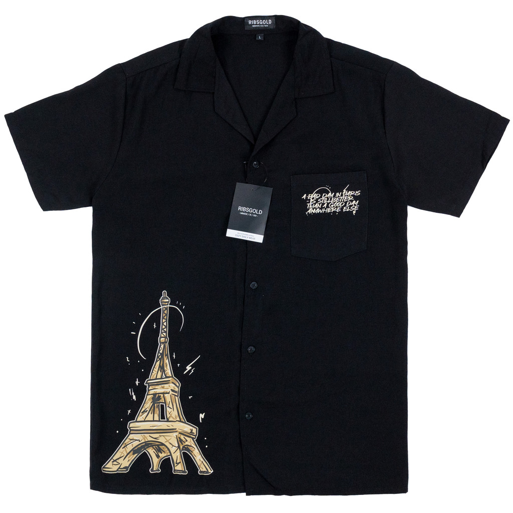 Kemeja Amarine Art Eiffel