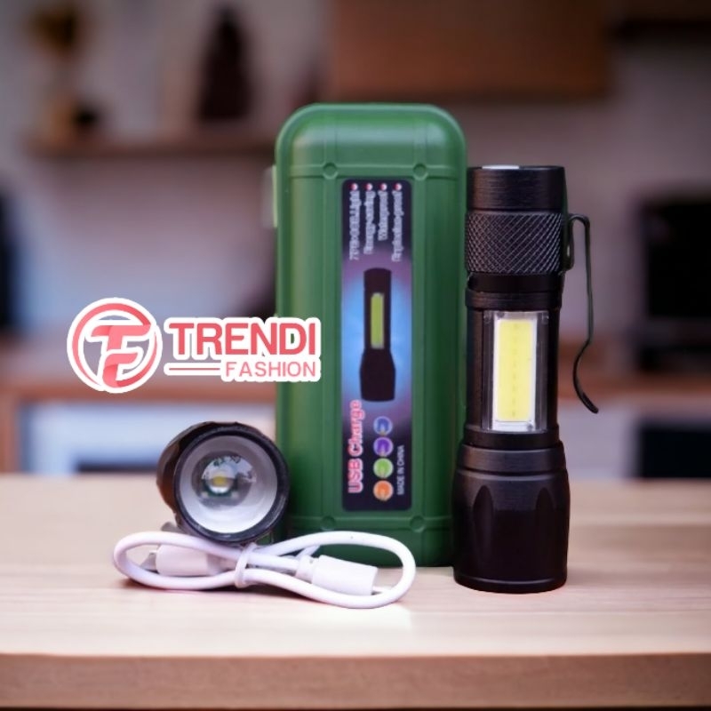 Senter Mini Xpe + Cob LED Q5 - Senter LED Mini Waterproof