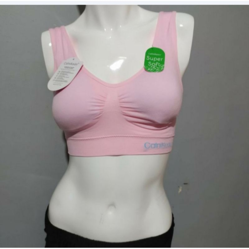 BRA SPORT bahan serat bambo tanpa kaitan all size