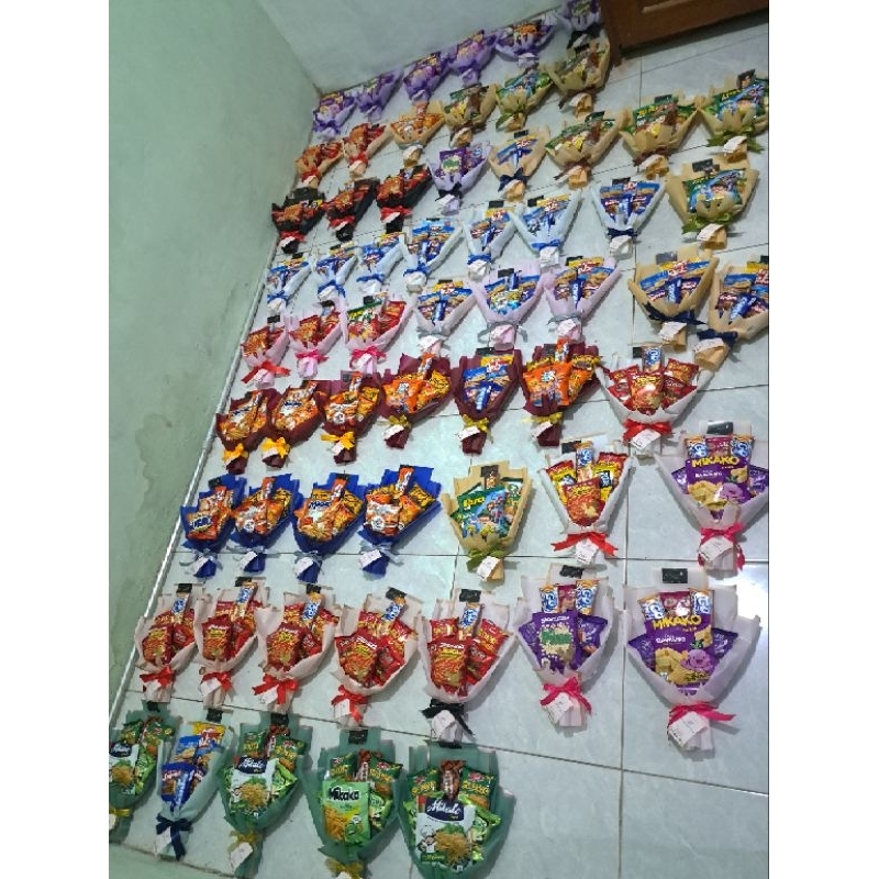 Buket snack murah/ bucket snack custom harga