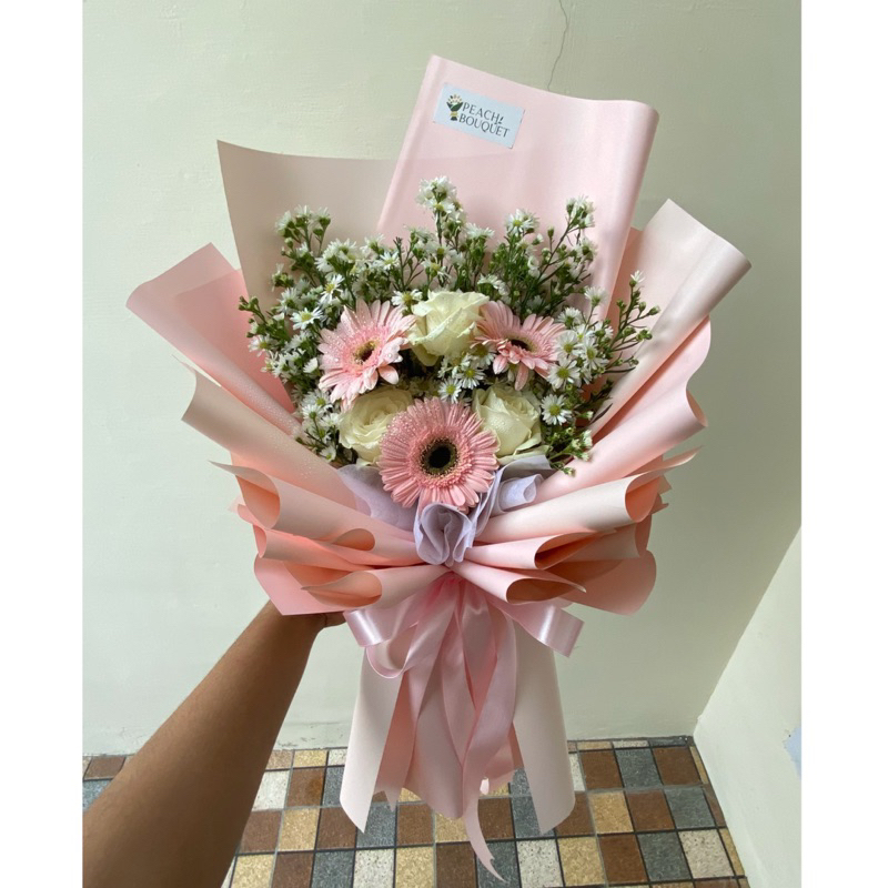 Buket Bunga Asli Mawar Mix Gerbera Medan | Fresh Flower Bouquet