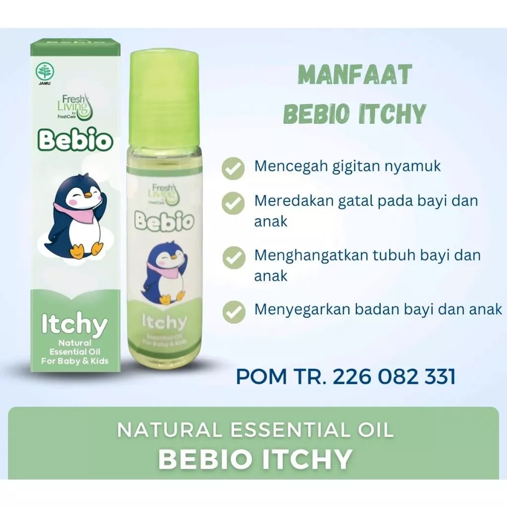 Freshliving Bebio Natural Esential Oil for Baby &amp; Kids - Minyak Pereda Sakit Perut / Flu / Gatal