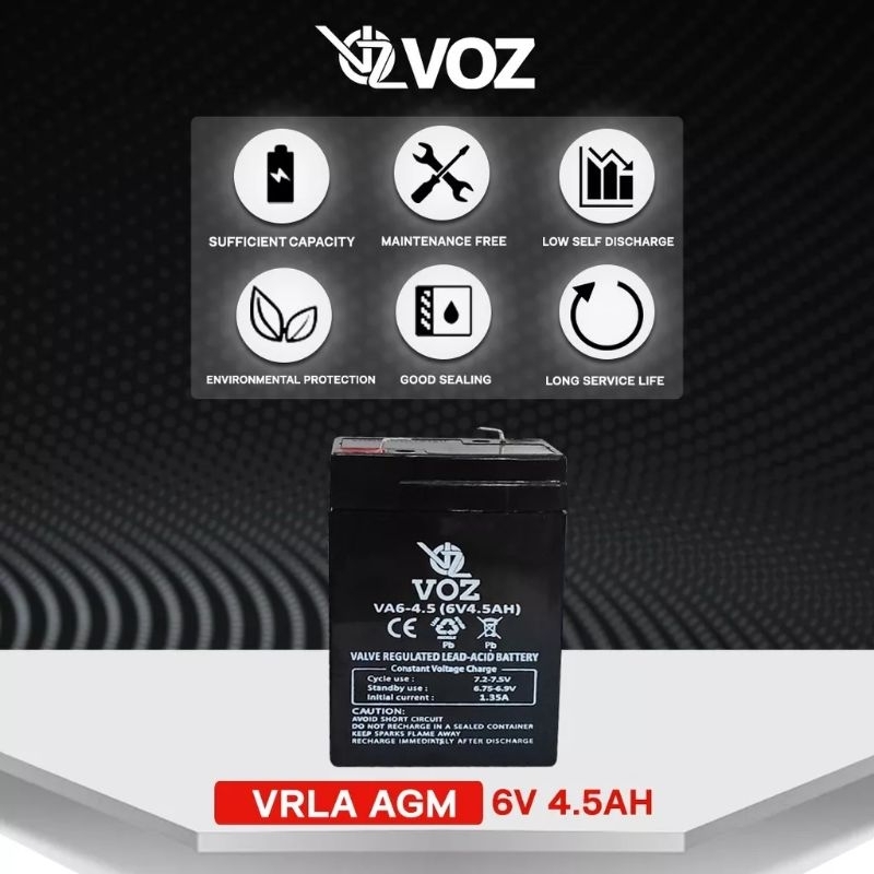 Aki kering voz 6V 4,5ah - vox 6v 4.5ah / aki timbangan 6v 4ah