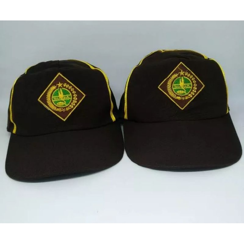 Topi Siaga Putra List Kuning Topi Pramuka Siaga Bordir