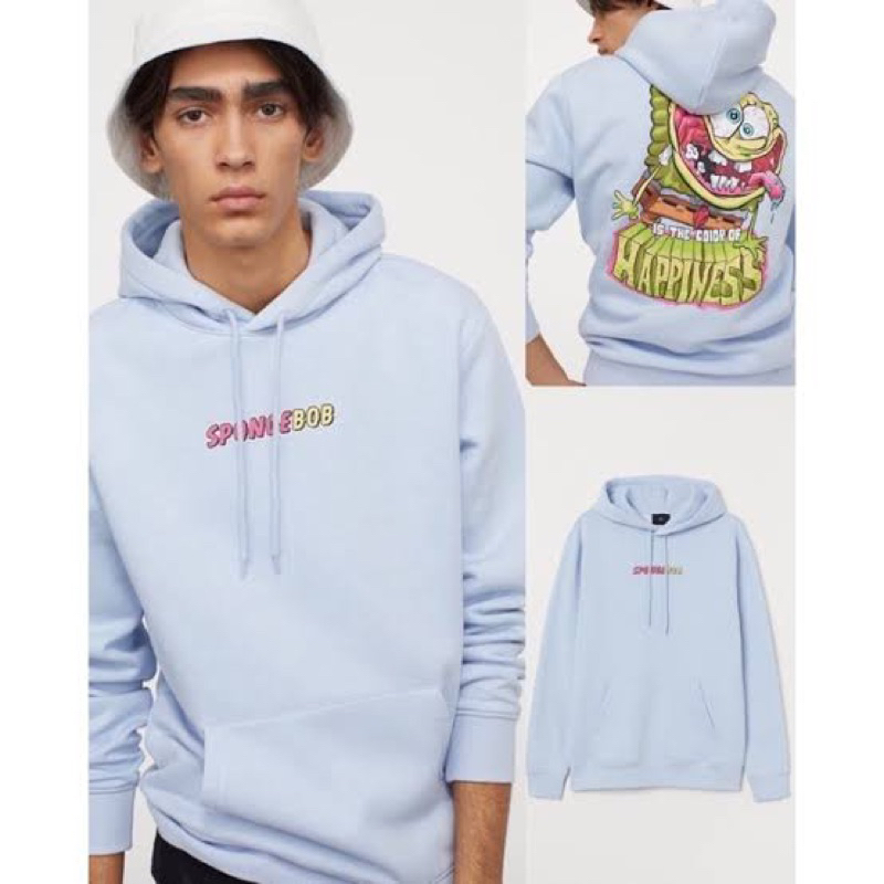 Hoodie Spongebob Happines Blue H*M