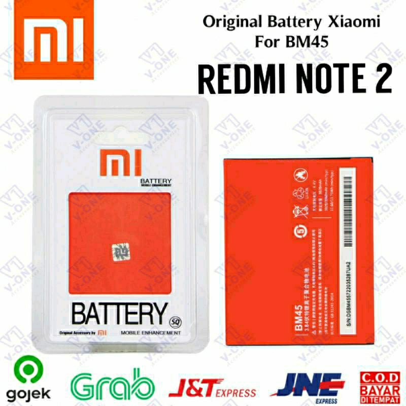 BATERAI ORIGINAL REDMI NOTE 2/BM 45