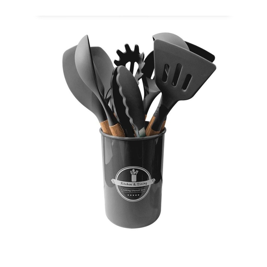 Sillicone Utensil Set 12 in 1 / Peralatan Masak Goreng Tumis Rebus Panggang Sutil Spatula Silikon/ spatula