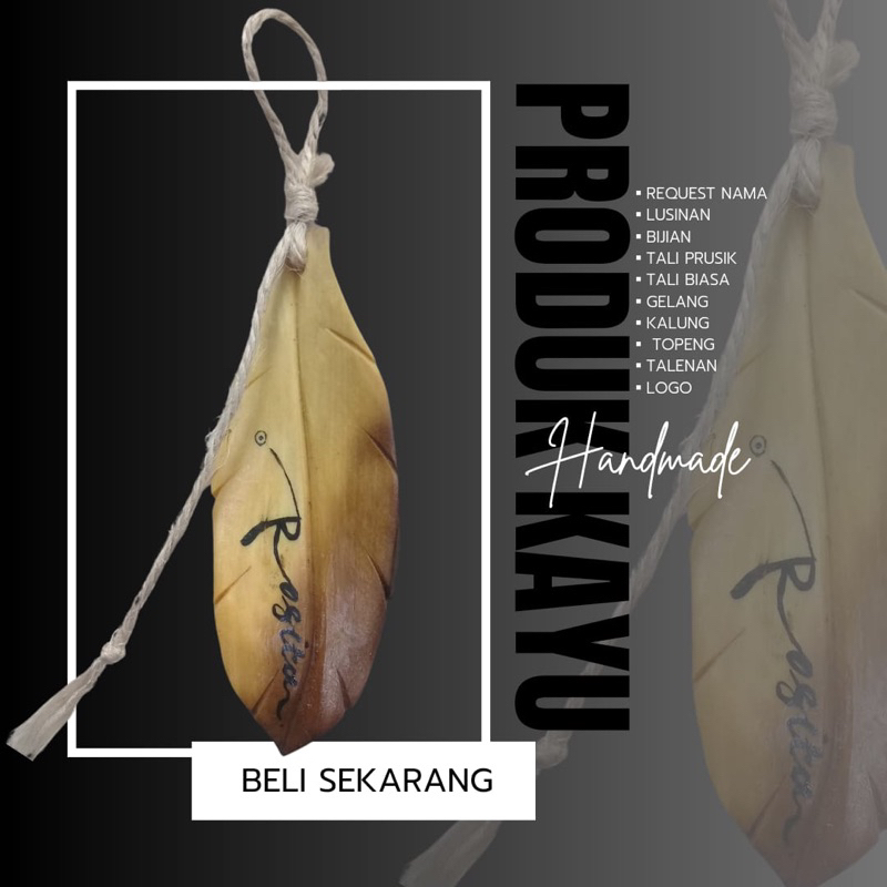 ganci etnik berbahan kayu dari lombok ( harga 50.000 dapat 5pcs )