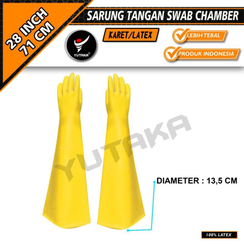 SARUNG TANGAN KARET YUTAKA sandblasting 28 kuning