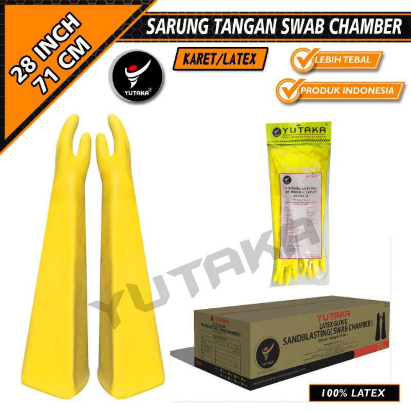 SARUNG TANGAN KARET YUTAKA sandblasting 28 kuning