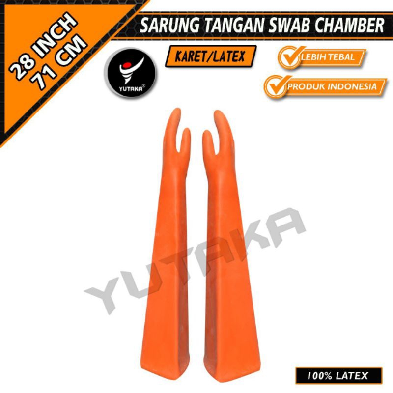 SARUNG TANGAN KARET YUTAKA sandblasting 28 inch orange