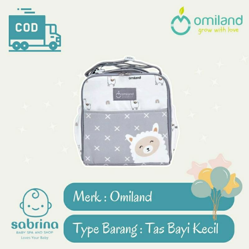 [Sabrina] Omiland Tas Bayi Kecil / Sedang / Besar Alpaca Series/ Abu/ Pink/ Biru