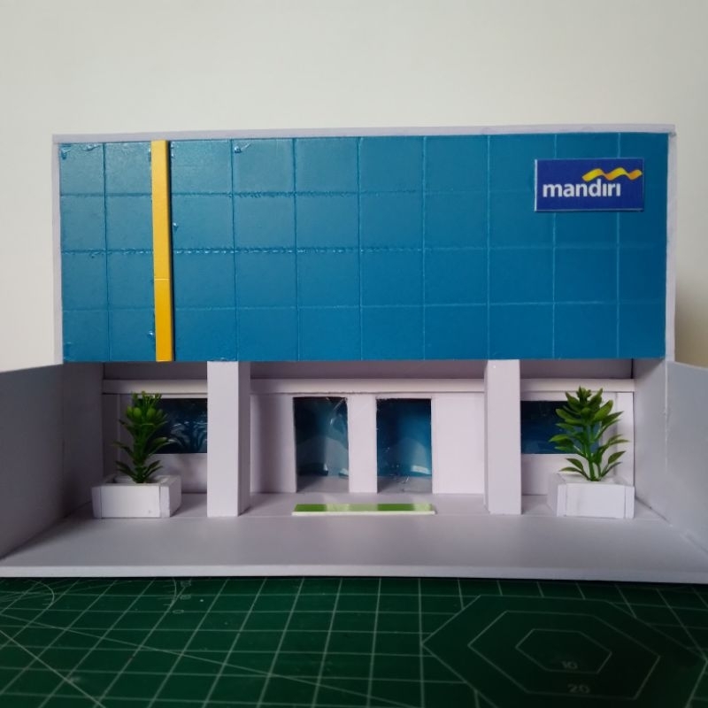 Miniatur Gedung Bank Mandiri Diorama Maket Gedung