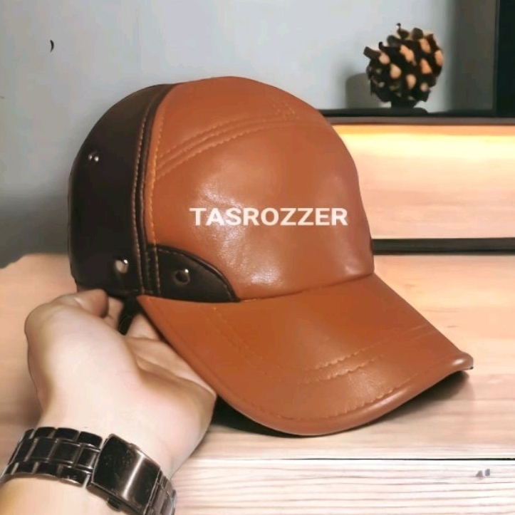 Topi kulit asli Garut pria model keren