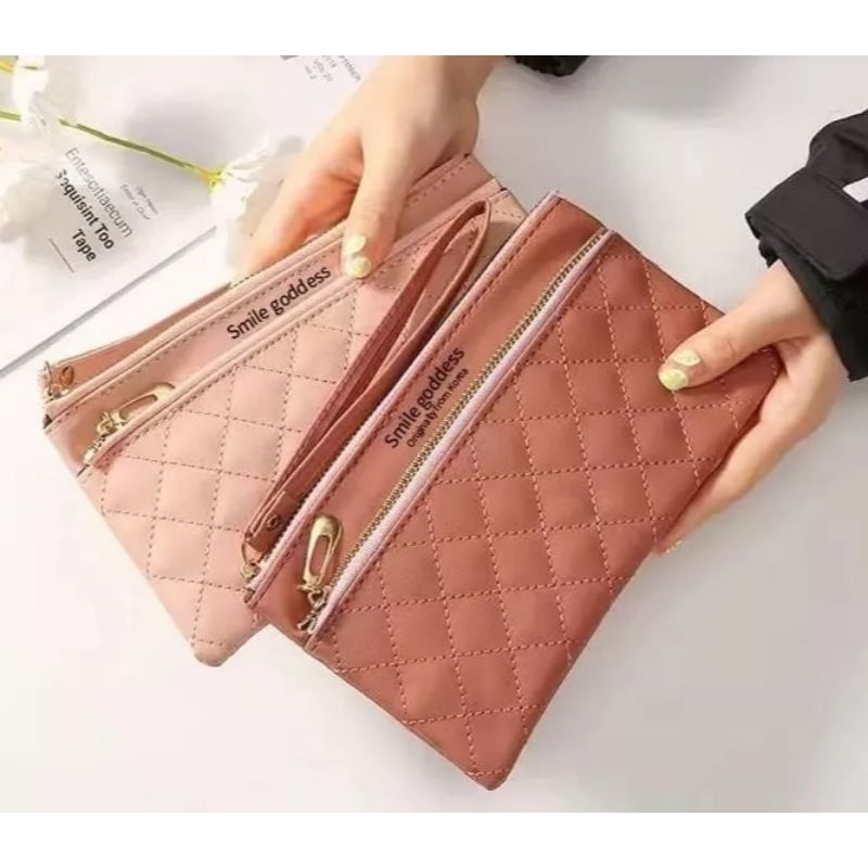 Medan Termurah kd60 Korean style Wallet zipper import Dompet clutch wanita cantik