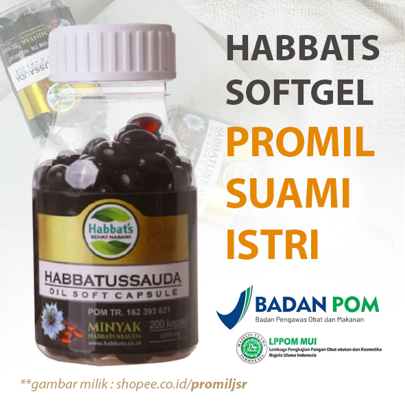 Habbatussauda Habatusauda Oil Soft Capsule Promil Suami Istri 200 Kapsul