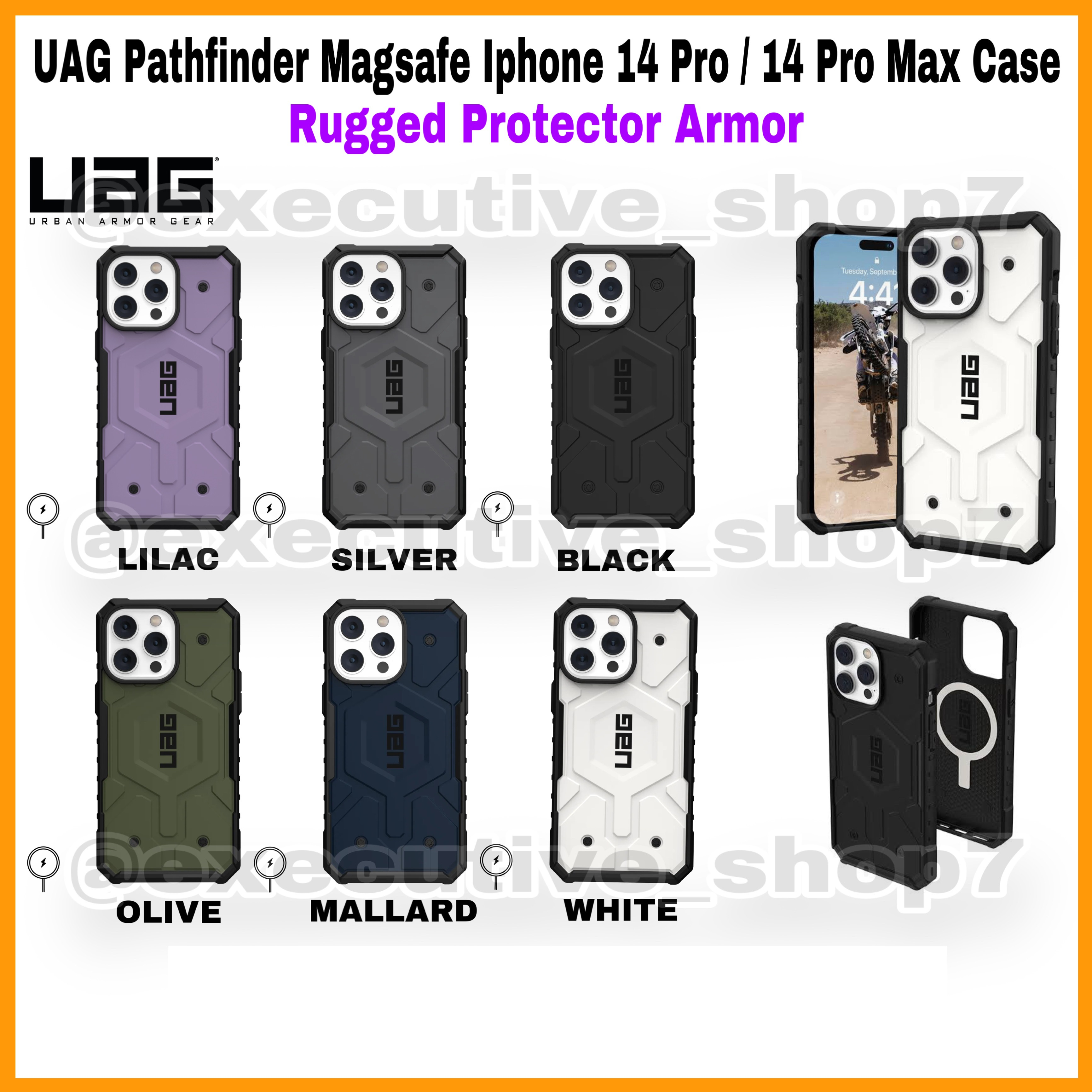 UAG Pathfinder Magsafe iP 14 Pro / 14 Pro Max Case - Rugged Protector Armor