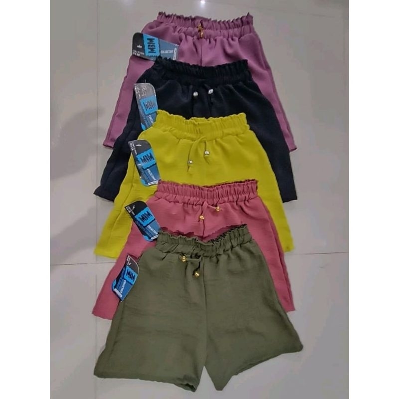 Hotpant Kulot Anak 3/4 Crinkle Allsize 4-6 tahun lucu murah adem celana pendek anak