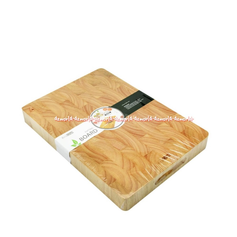 Krischef Cutting Board Papan Talenan Bambu 36x25cm Alas Memotong Alat Potong Talenan Warna Coklat Papan Irisan Model Kotak Persegi Kris Chef