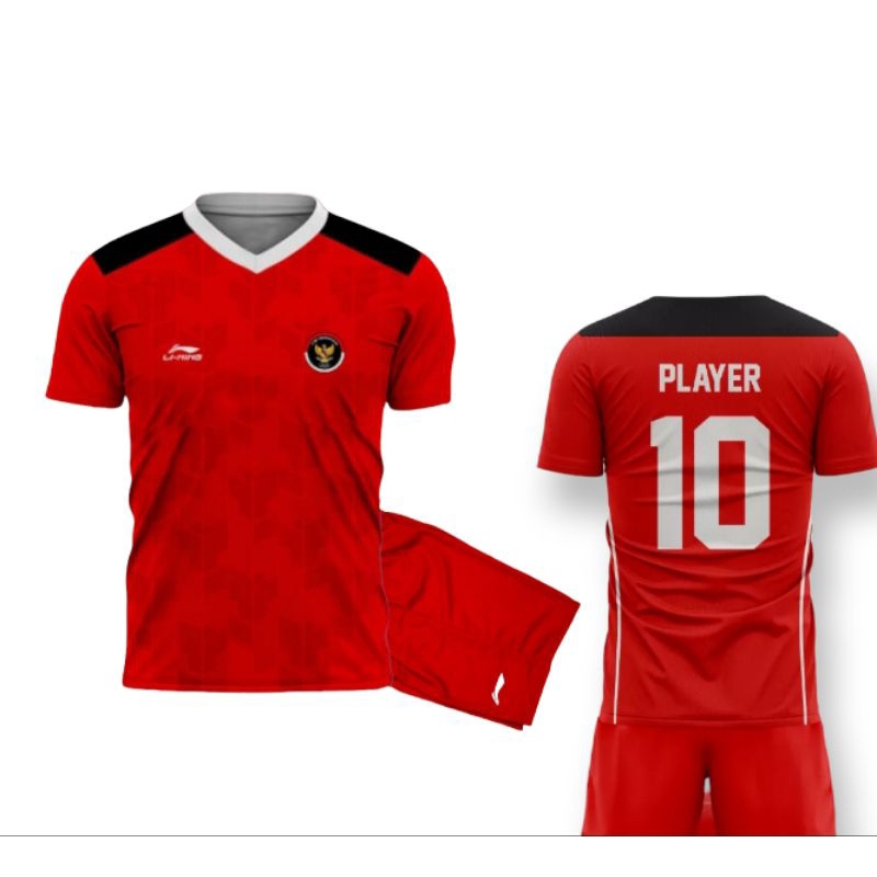 Setelan Jersey futsal dan sepak.bola bisa request sablon nama dan nomor baju bola timnas dewasa