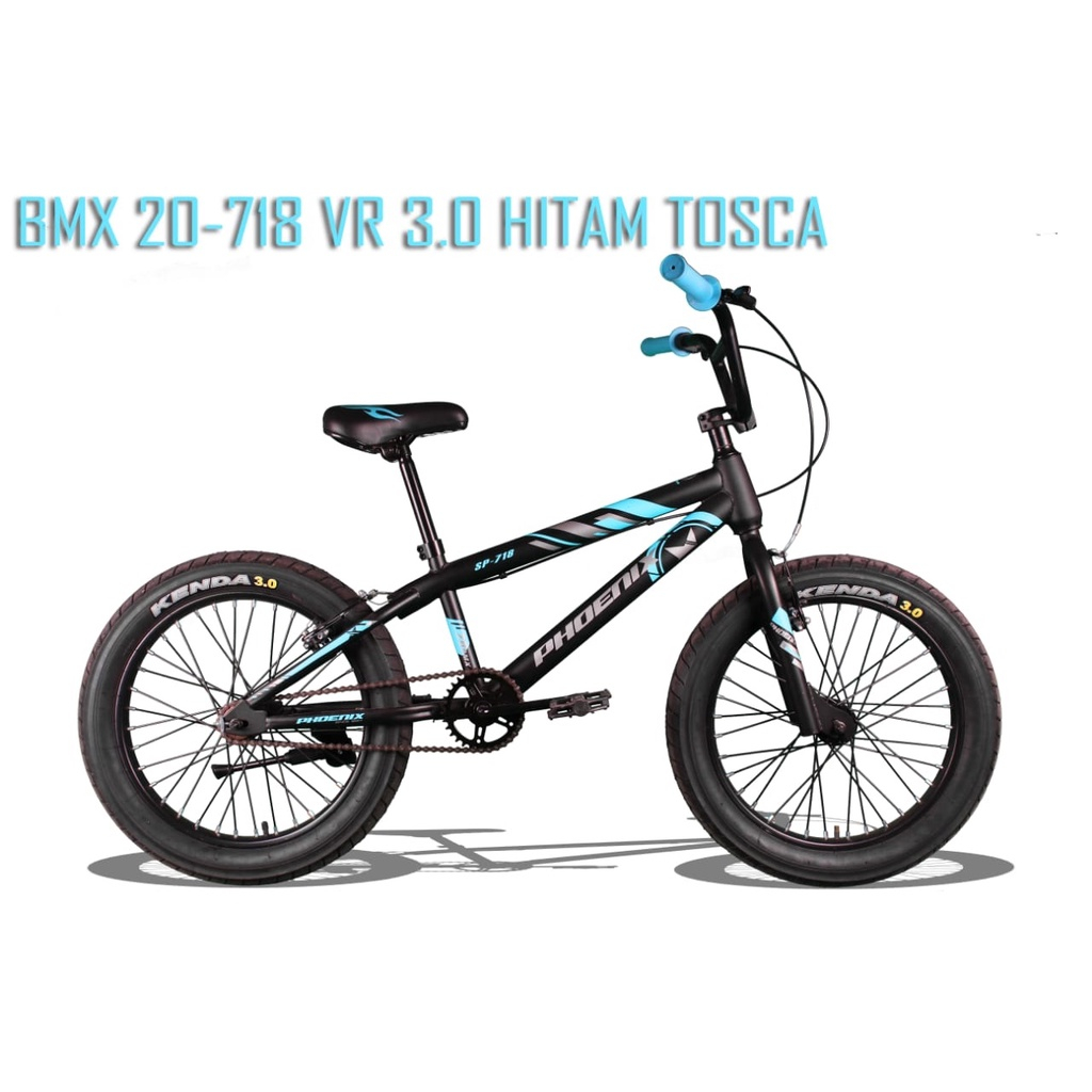 Sepeda Anak Dewasa BMX 20 Phoenix 718 VR Ban 3.0 bersepeda dengan sepeda ber velg besi frame kuat ba