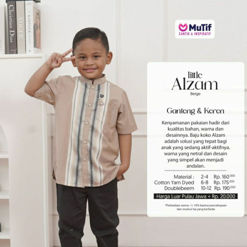 Mutif Sarimbit Alzamira Beige Toasted Brown Mutif Alzamira Mutif Man Alzam Little Alzamira Alzam Baju Muslim Gamis Sarimbit Keluarga Family Series Terbaru Ori Lebaran 2023