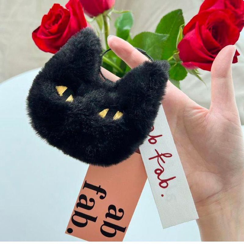 [READY STOCK] Suga Keyring “Ab Fab Black Cat”