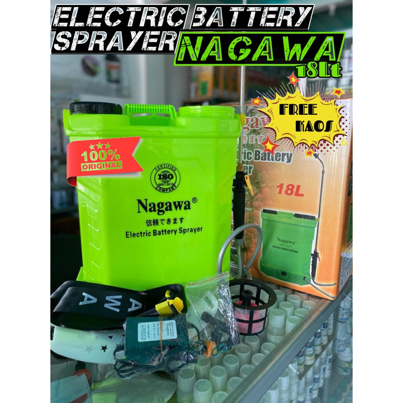 ELECTRIC BATTERY SPRAYER/TANGKI SEMPROT NAGAWA(FREE KAOS)