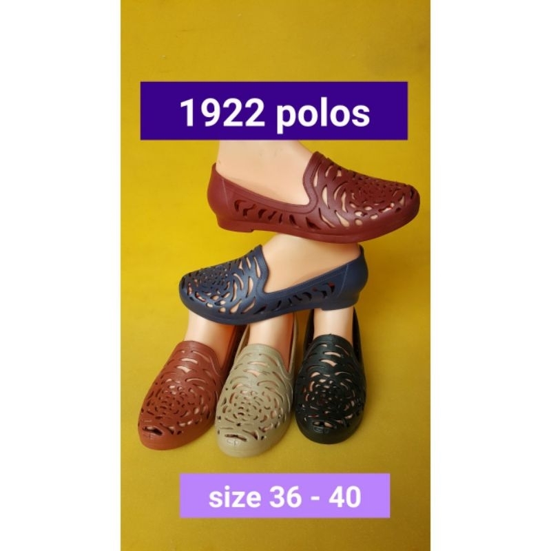 Q1922, Sepatu Slip on Wanita, bahan karet PVC