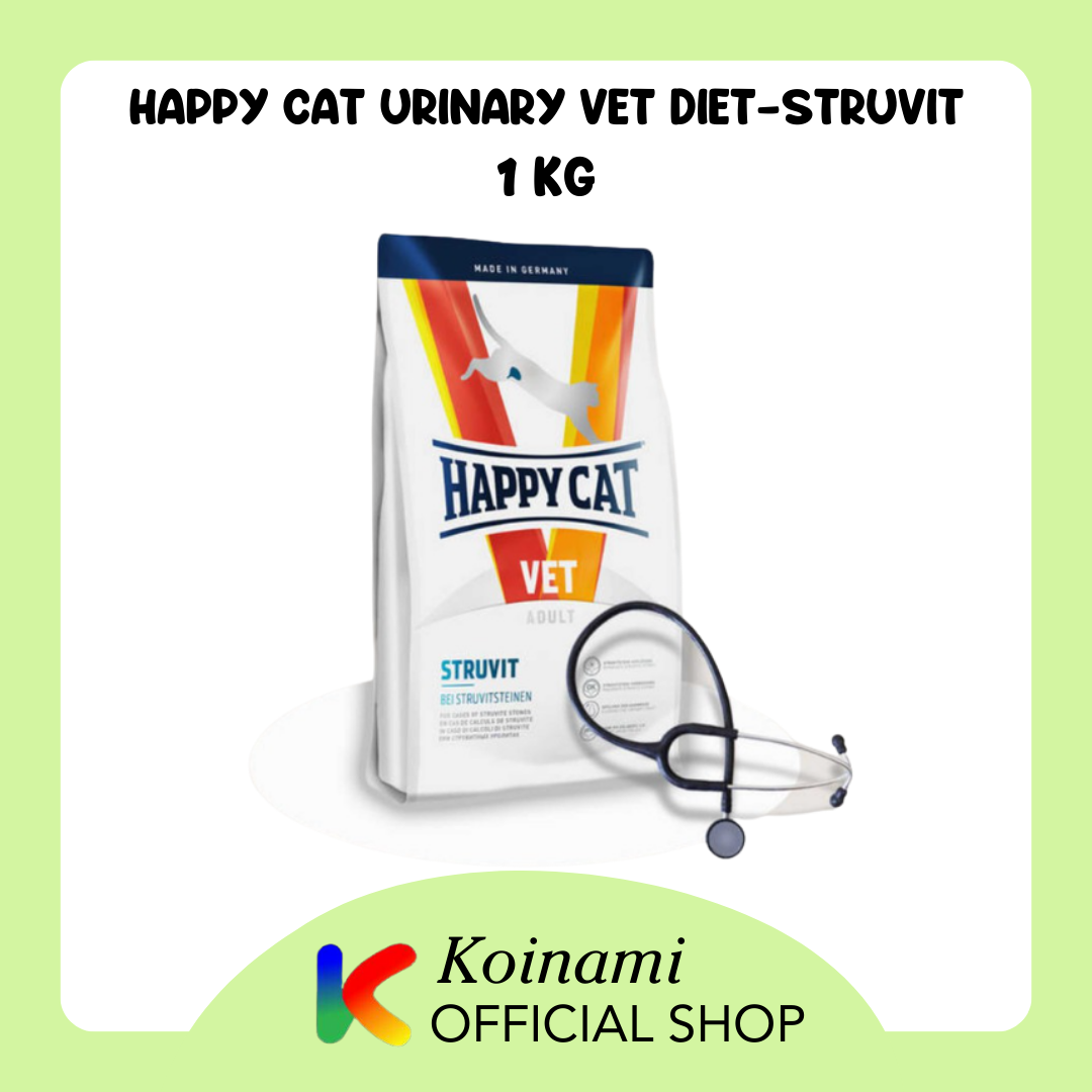 HAPPY CAT URINARY VET DIET - STRUVIT 1 kg / MAKANAN KUCING UNTUK BATU GINJAL / URINARY S/O