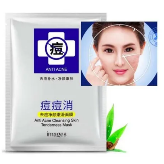 Images Anti Acne Cleansing Skin Tenderness Facial Sheet Mask Masker Penghilang Jerawat