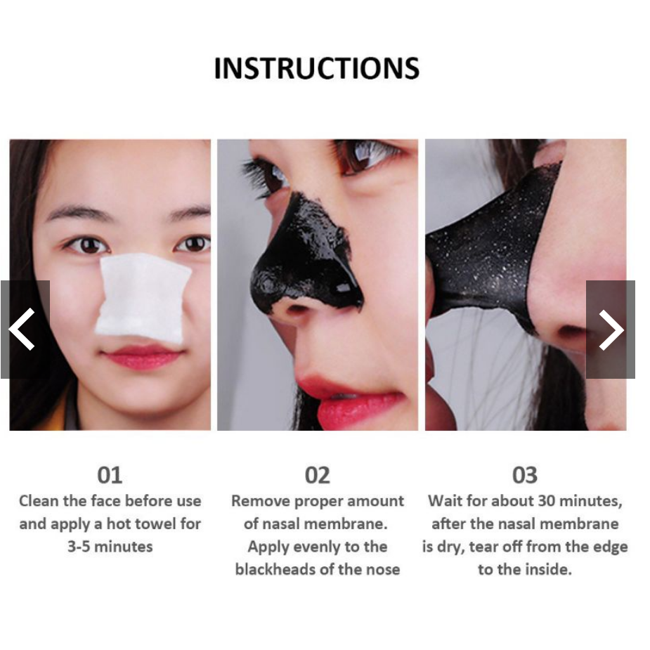 VENZEN Blackhead Removal Clean Activated Charcoal Mask Masker Hitam Komedo VE002