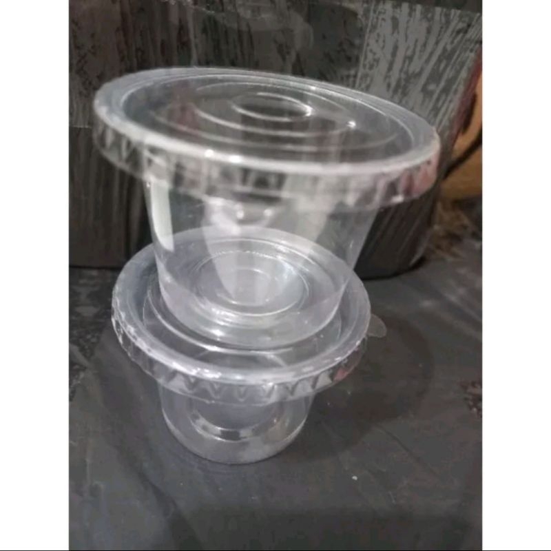 cup jelly gelas agar agar pudding puding royal / gelas plastik ice es cream krim 50ml 65 ml