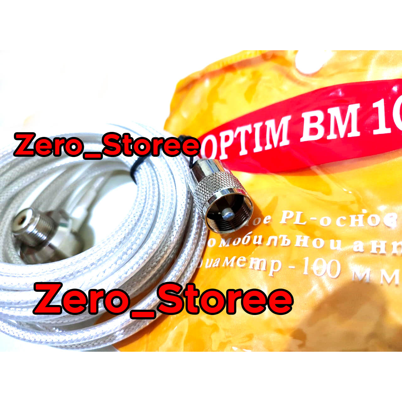 ASLI Teflon Kabel Breket antena Mobil Radio RIG RG58 ASLI Teplon kabel anti panas bracket Antenna 5 meter kabel nippon motor INNER PERAK WARNA PUTIH