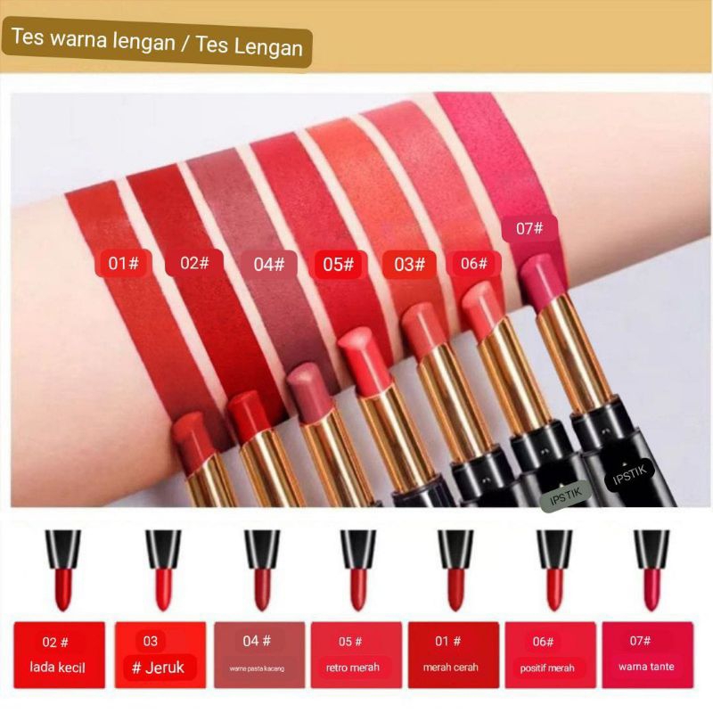 YZS Original Lipstick Lip Liner Matte 2 In 1 Moisturizing Waterproof