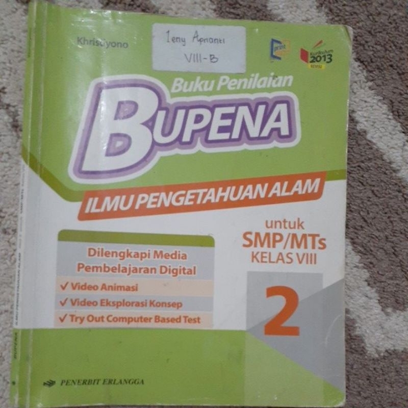 

BUPENA ILMU PENGETAHUAN ALAM (IPA) SMP/MTs kelas VIII - Erlangga