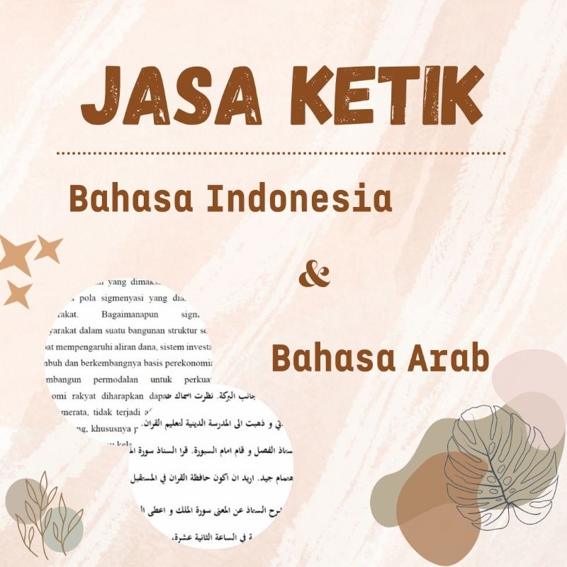 Jasa Ketik Arab dan Indonesia