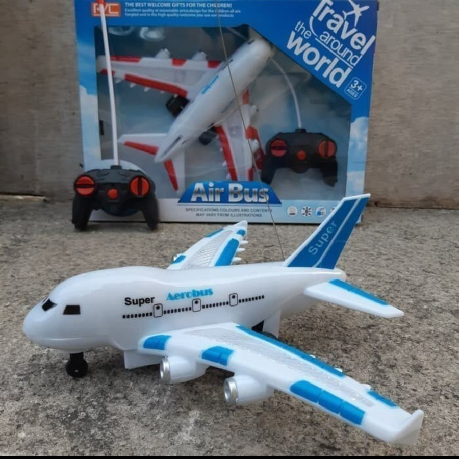 MAINAN ANAK COWO RC PESAWAT TERBANG AIR BUS -REMOTCONTROL PESAWAT