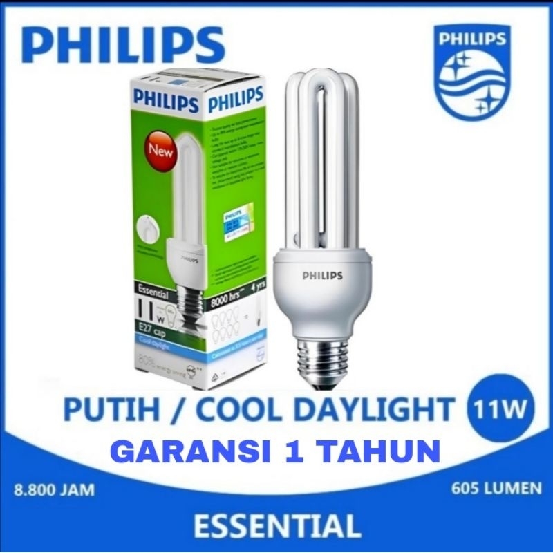 Lampu Philips Essential 11w 11watt 11 W 11 Watt