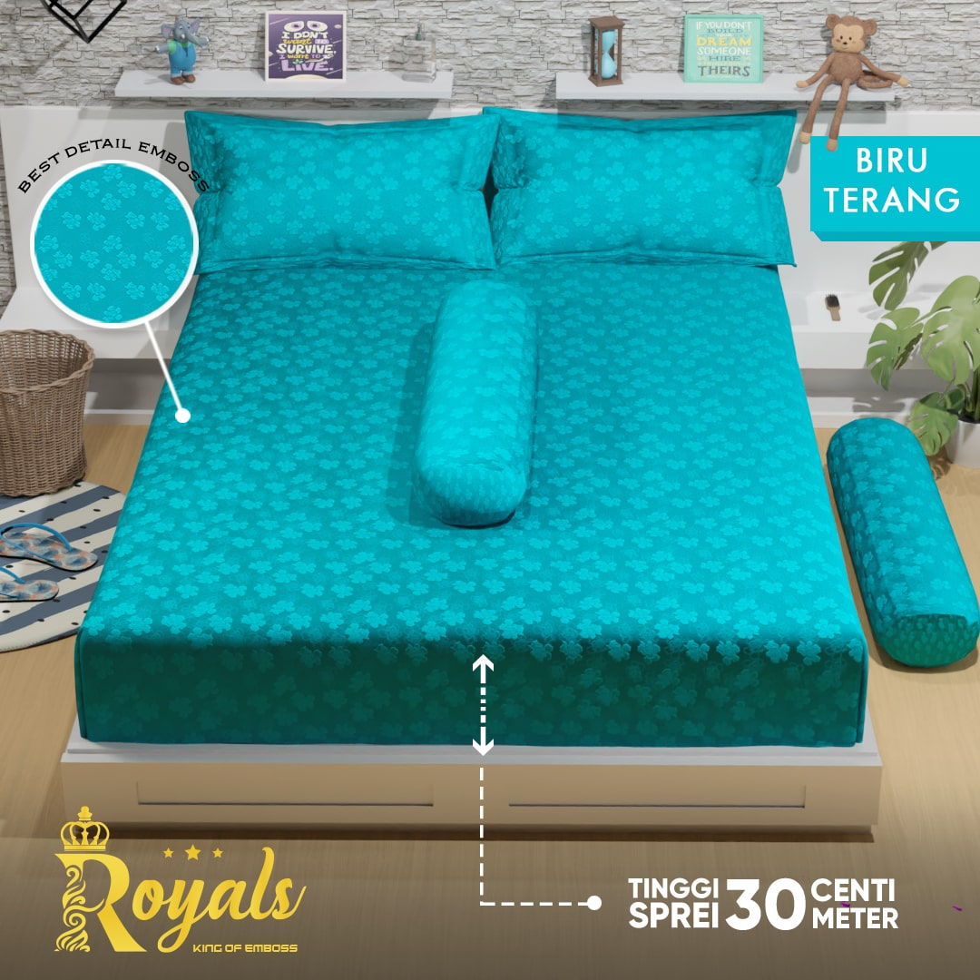 Sprei Royals Monalisa Ukuran 180x200 Tinggi 30cm Aneka Warna Seprai Kasur King Bed Berkualitas Harga Murah