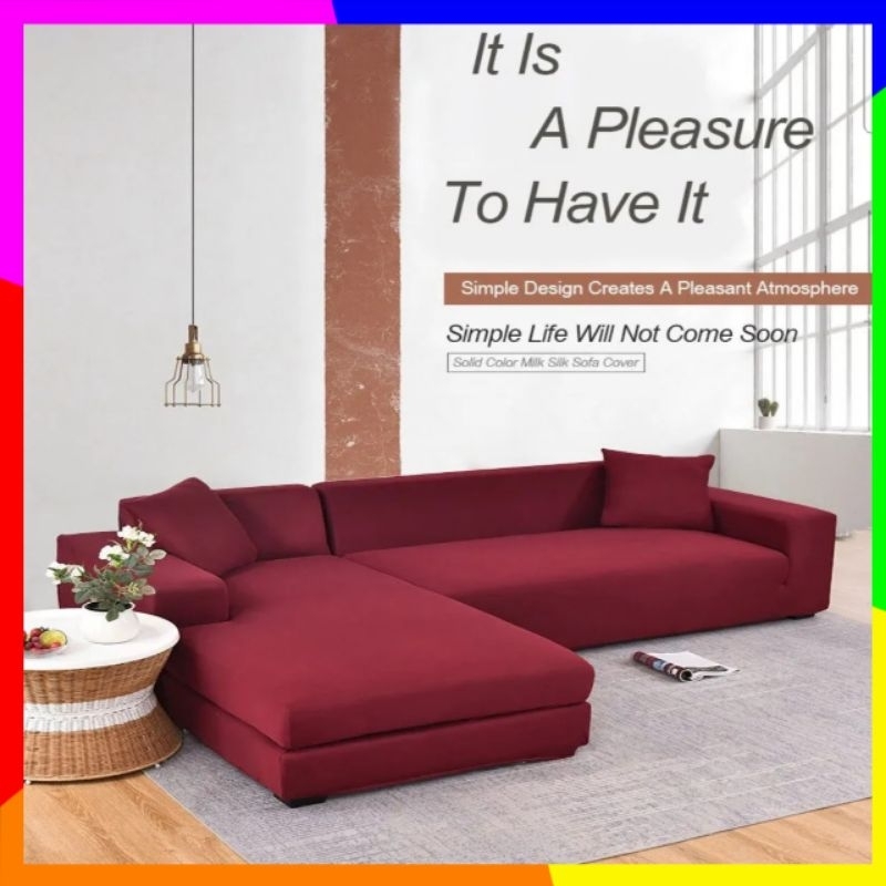 COVER SOFA L SANTAI ELASTIS SARUNG SOFA SIKU COVER SOFA L SHAPED COVER SOFA ELASTIS