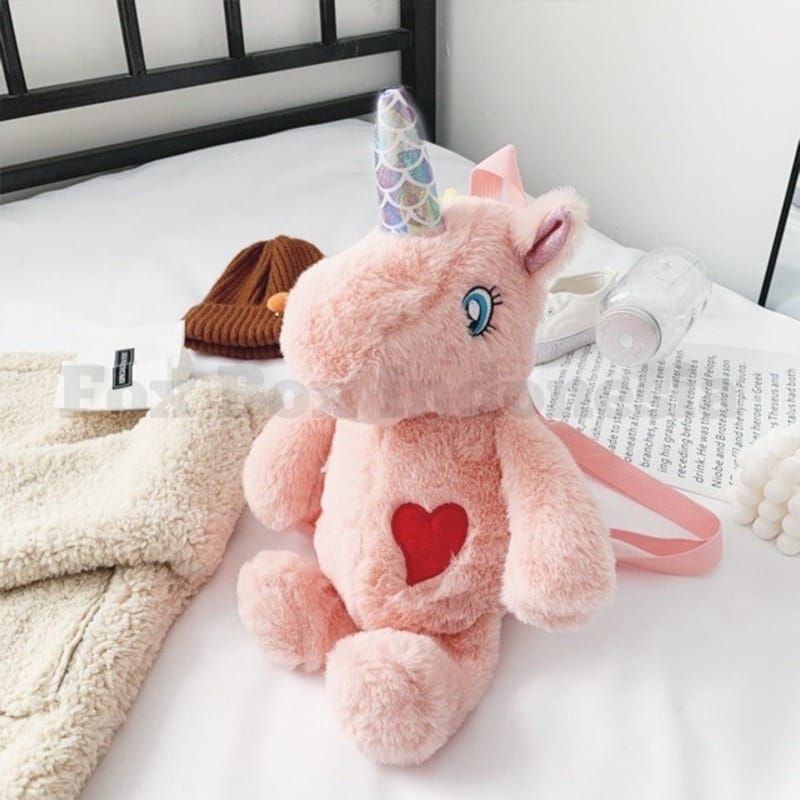 TAS RANSEL BONEKA UNICORN TAS RANSEL ANAK KUDA PONI TAS SEKOLAH