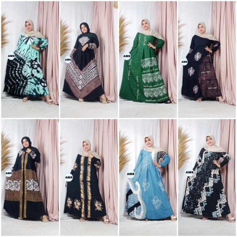 Gamis Twill Batik Altha MS Kualitas Ori Tebal Premium Daster Twil Panjang Wanita Tuwil Tuil Abstrak